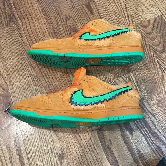 Men’s Nike SB Dunk Low x Grateful Dead Orange Bear 2020 Sneakers. Size 10. - Picture 11 of 17